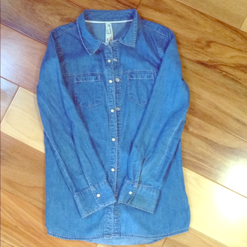 Button down denim shirt